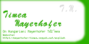 timea mayerhofer business card